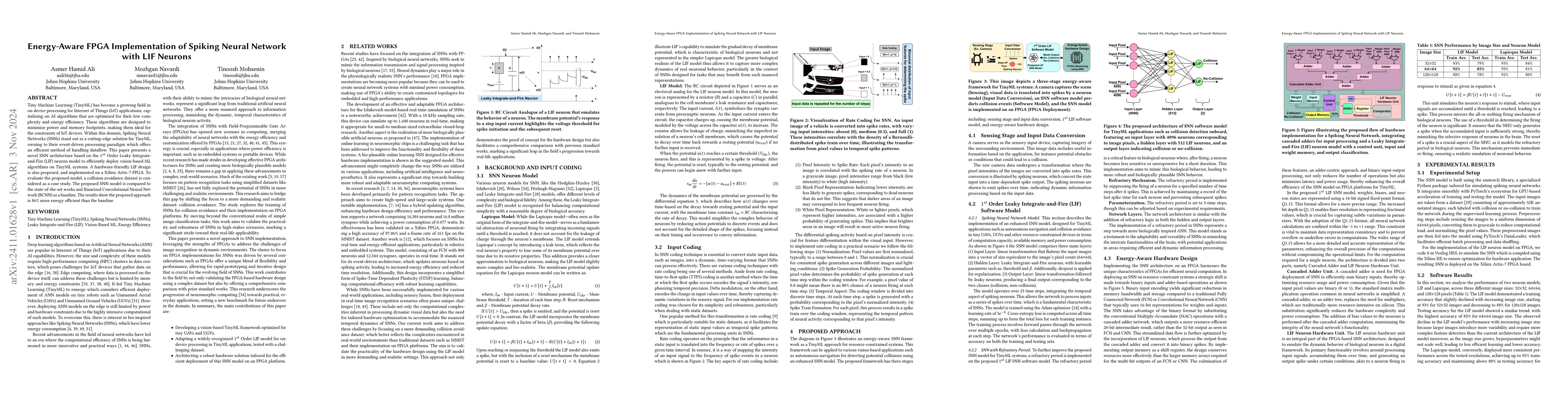 Thumbnail for Energy-Aware FPGA Implementation of Spiking Neural Network with LIF
  Neurons