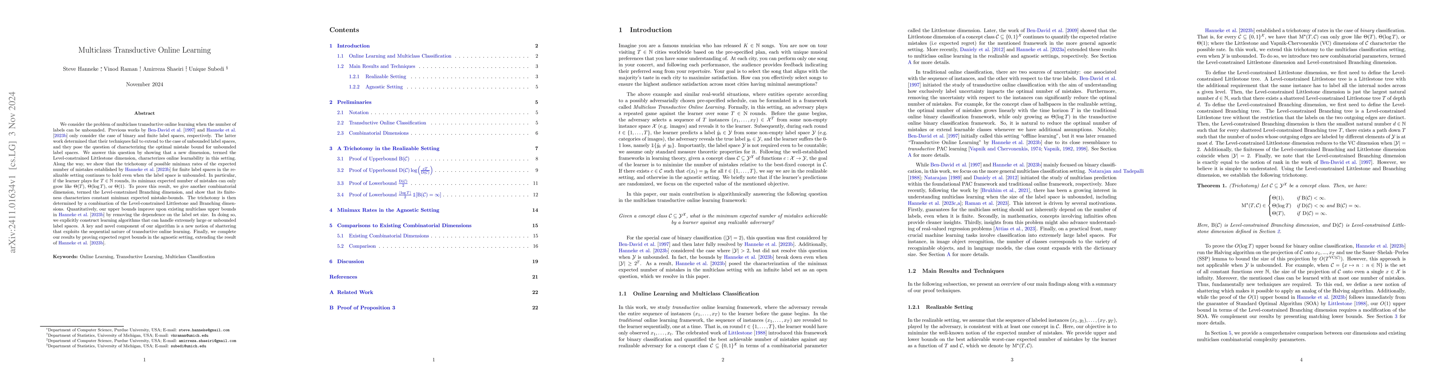 Thumbnail for Multiclass Transductive Online Learning
