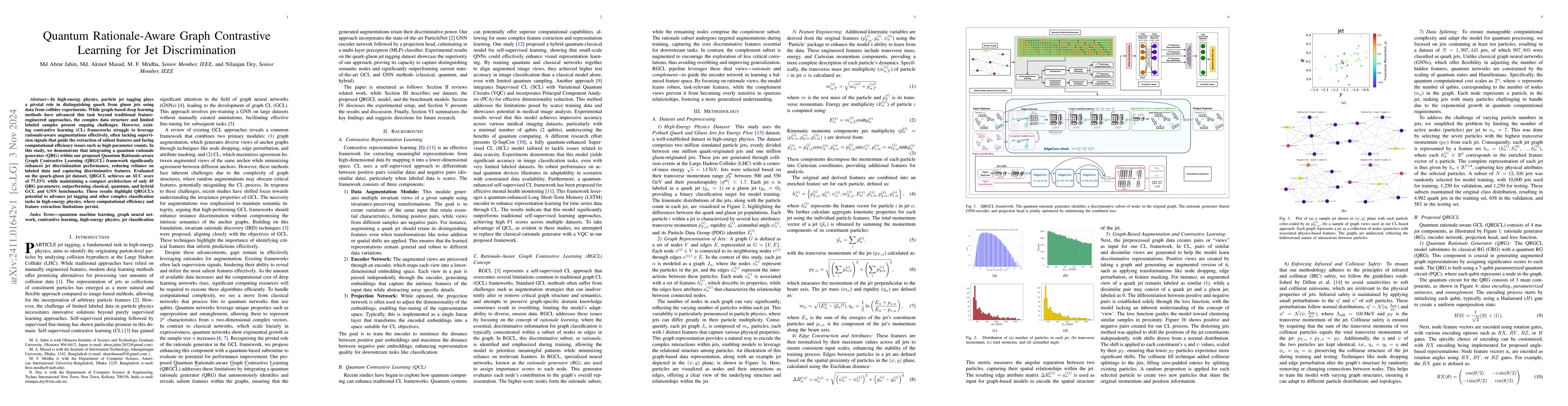 Thumbnail for Quantum Rationale-Aware Graph Contrastive Learning for Jet
  Discrimination