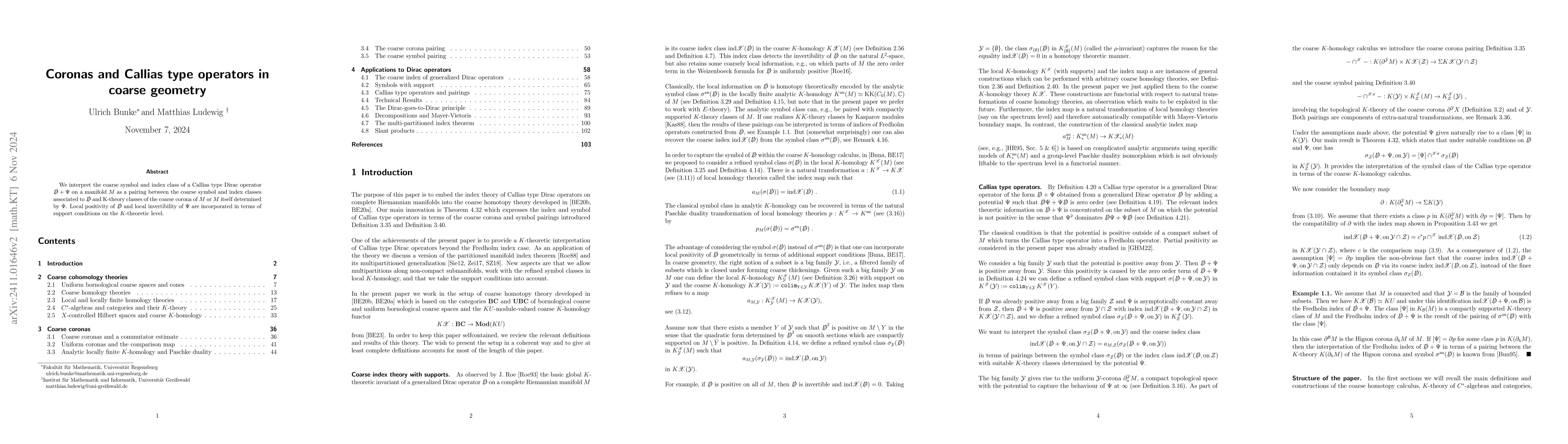 Thumbnail for Coronas and Callias type operators in coarse geometry