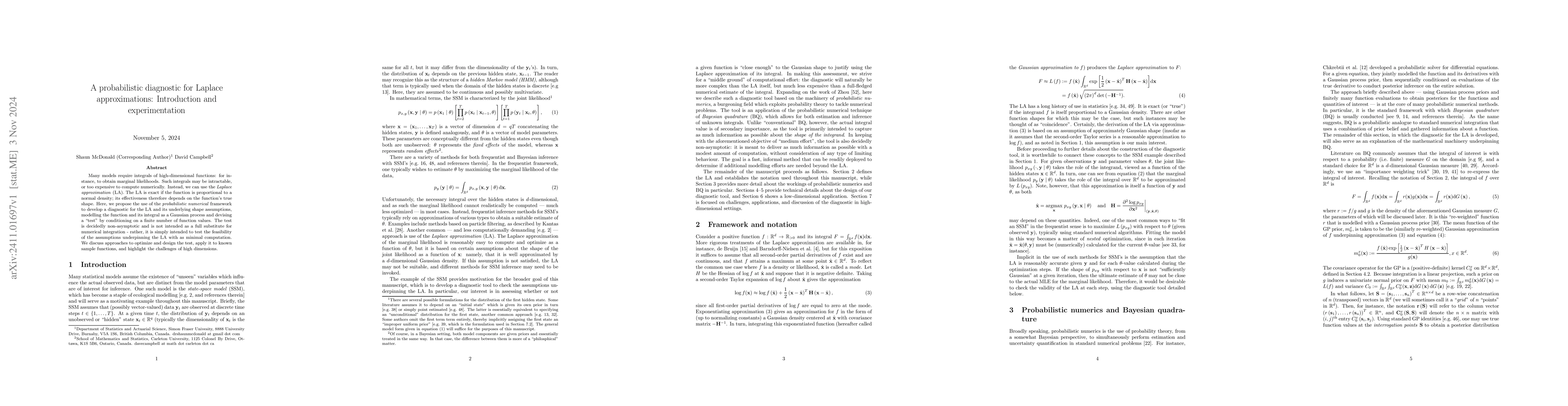 Thumbnail for A probabilistic diagnostic for Laplace approximations: Introduction and
  experimentation
