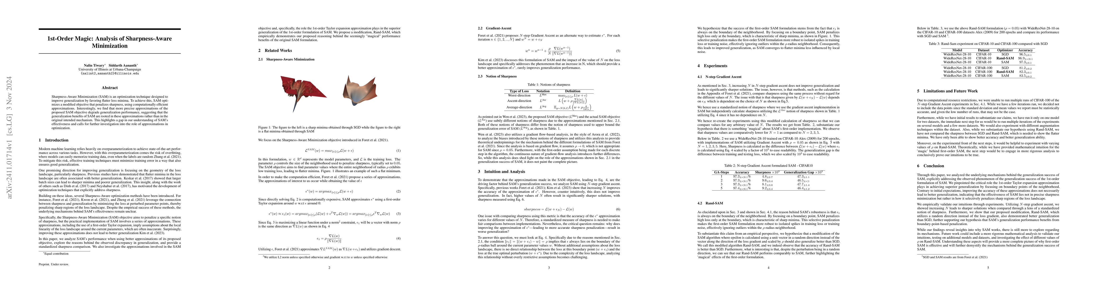 Thumbnail for 1st-Order Magic: Analysis of Sharpness-Aware Minimization