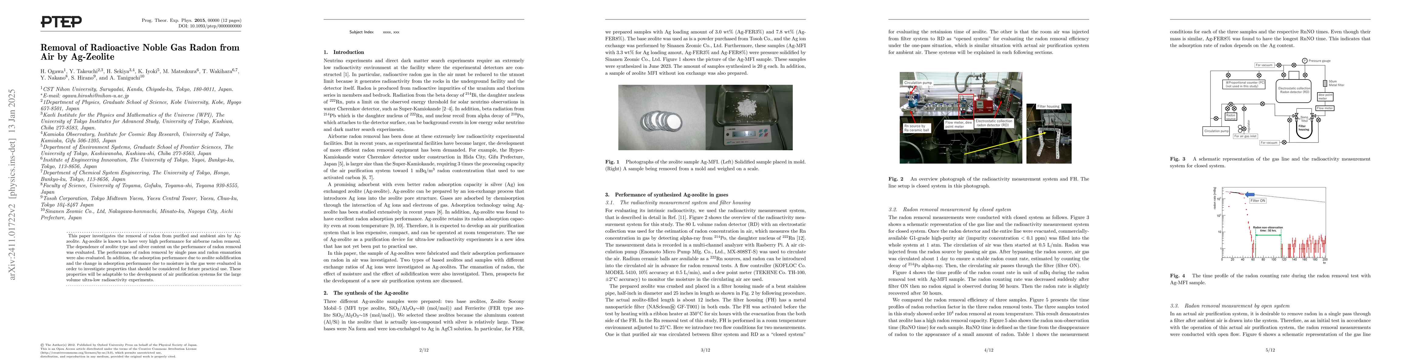 Thumbnail for Removal of Radioactive Noble Gas Radon from Air by Ag-Zeolite
