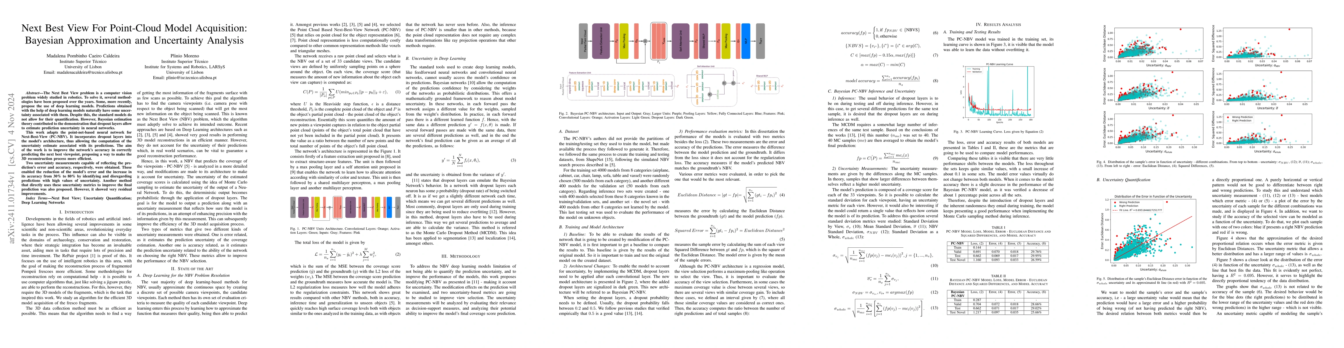 Thumbnail for Next Best View For Point-Cloud Model Acquisition: Bayesian Approximation
  and Uncertainty Analysis