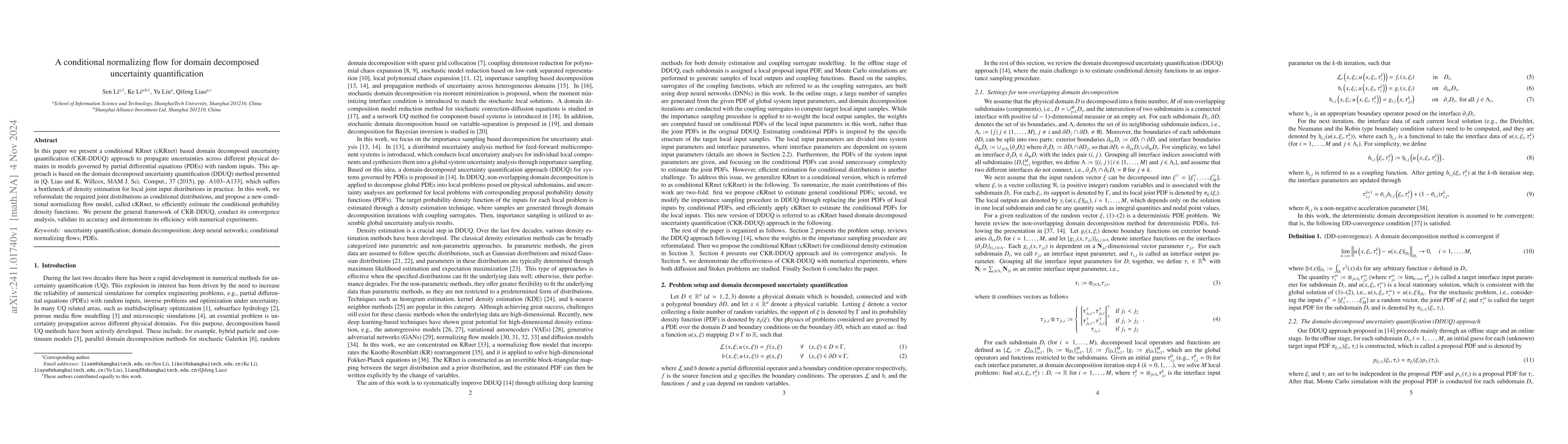 Thumbnail for A conditional normalizing flow for domain decomposed uncertainty
  quantification