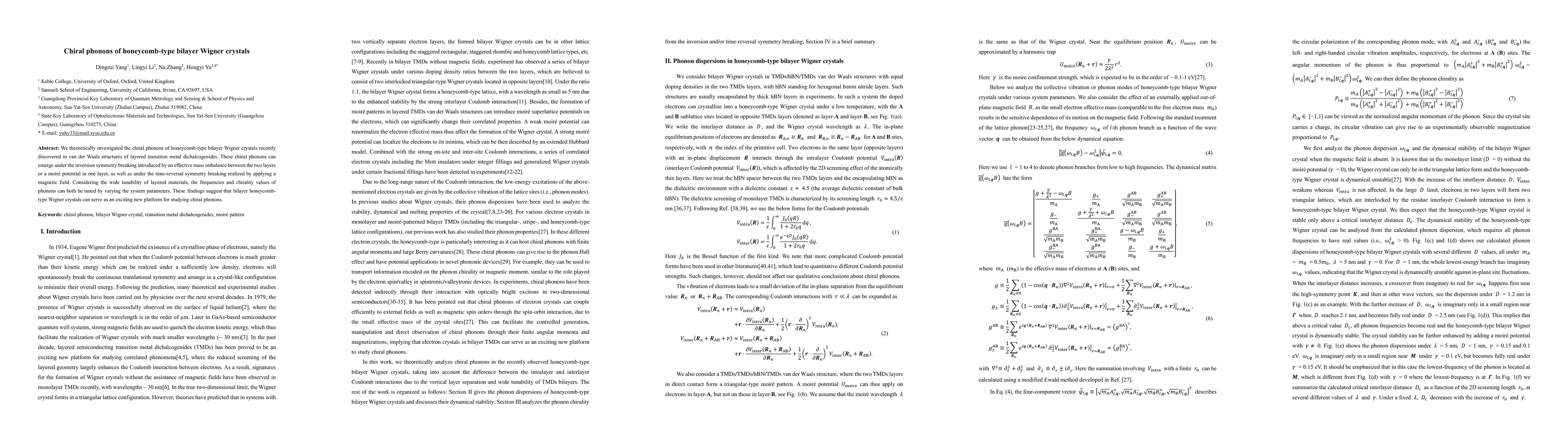 Thumbnail for Chiral phonons of honeycomb-type bilayer Wigner crystals