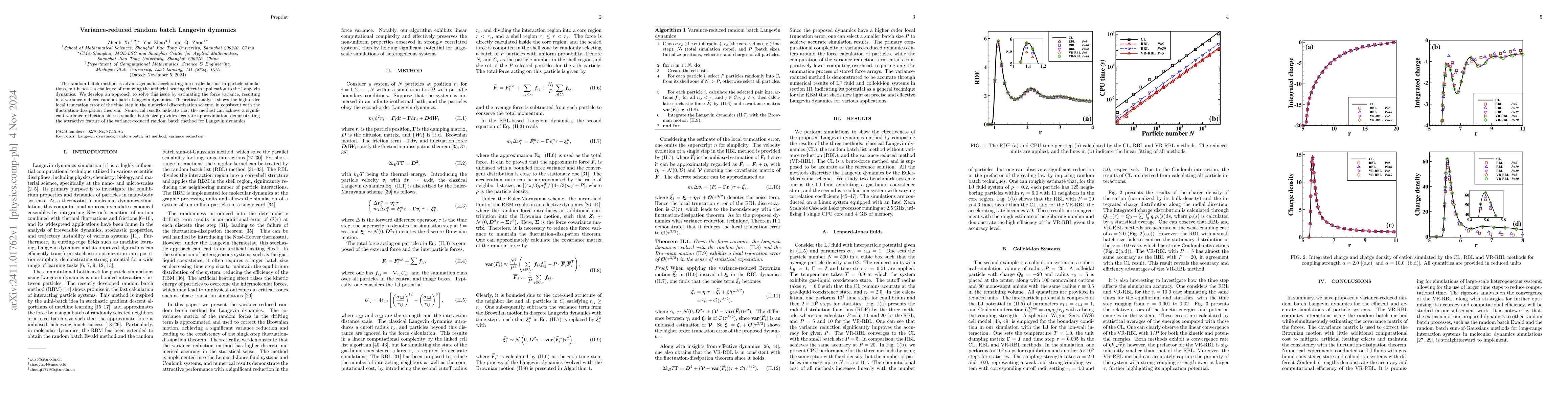 Thumbnail for Variance-reduced random batch Langevin dynamics