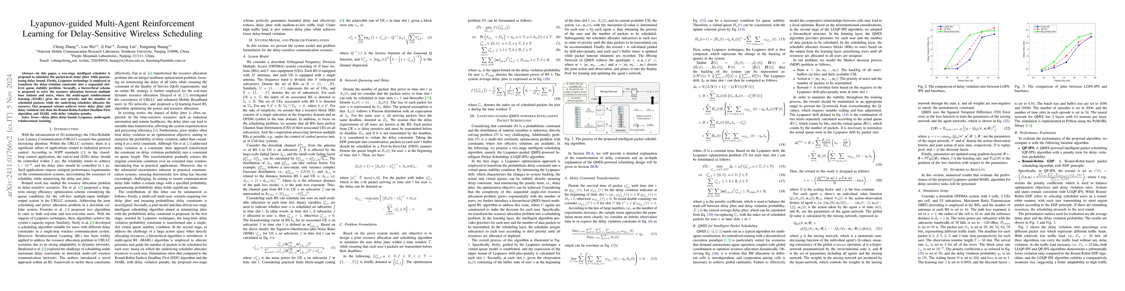 Thumbnail for Lyapunov-guided Multi-Agent Reinforcement Learning for Delay-Sensitive
  Wireless Scheduling