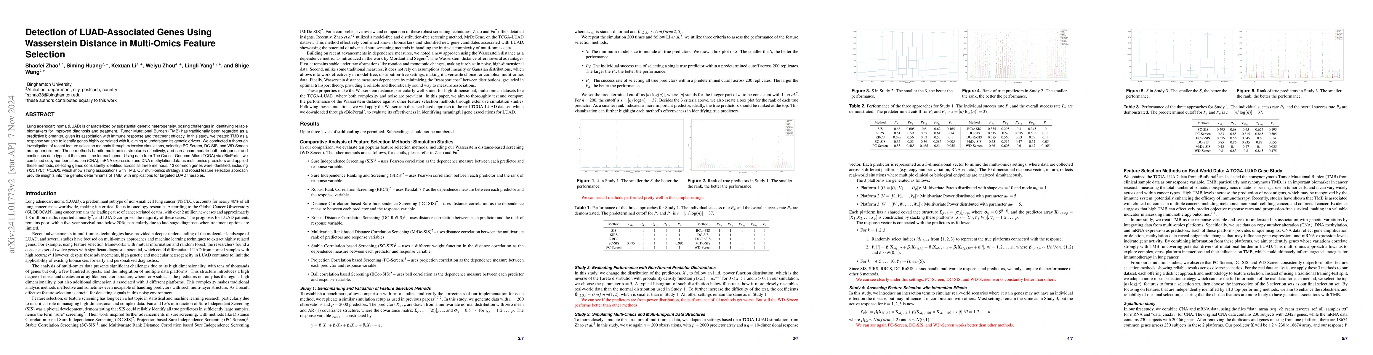 Thumbnail for Detection of LUAD-Associated Genes Using Wasserstein Distance in
  Multi-Omics Feature Selection