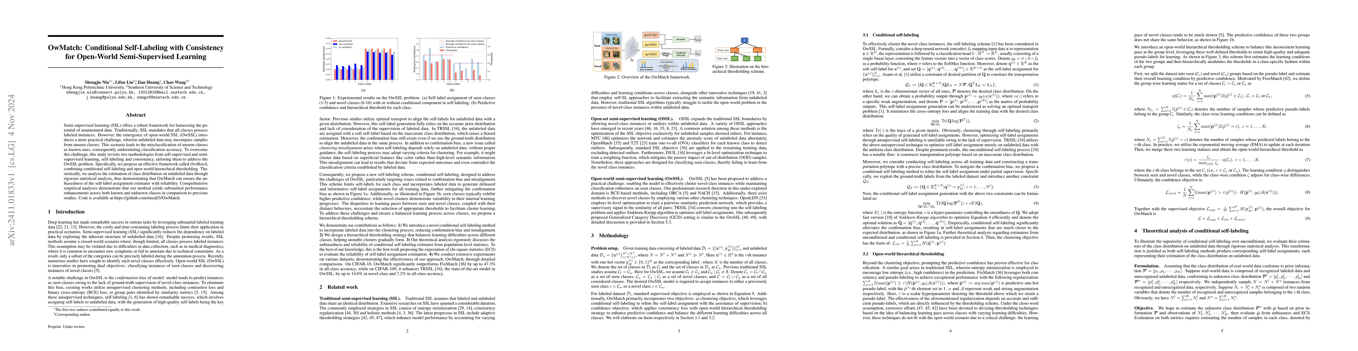 Thumbnail for OwMatch: Conditional Self-Labeling with Consistency for Open-World
  Semi-Supervised Learning
