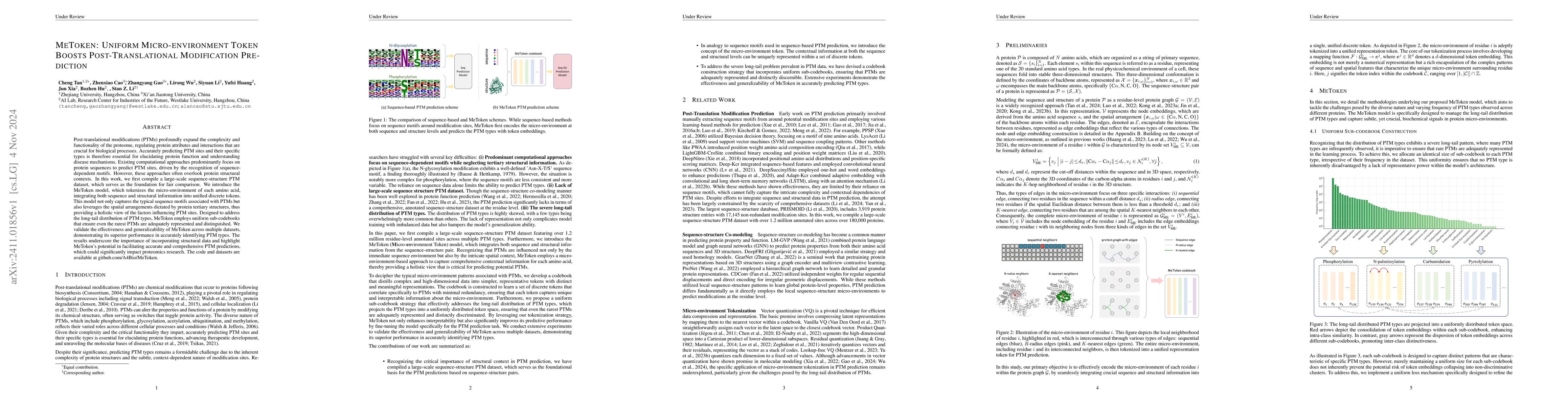 Thumbnail for MeToken: Uniform Micro-environment Token Boosts Post-Translational
  Modification Prediction