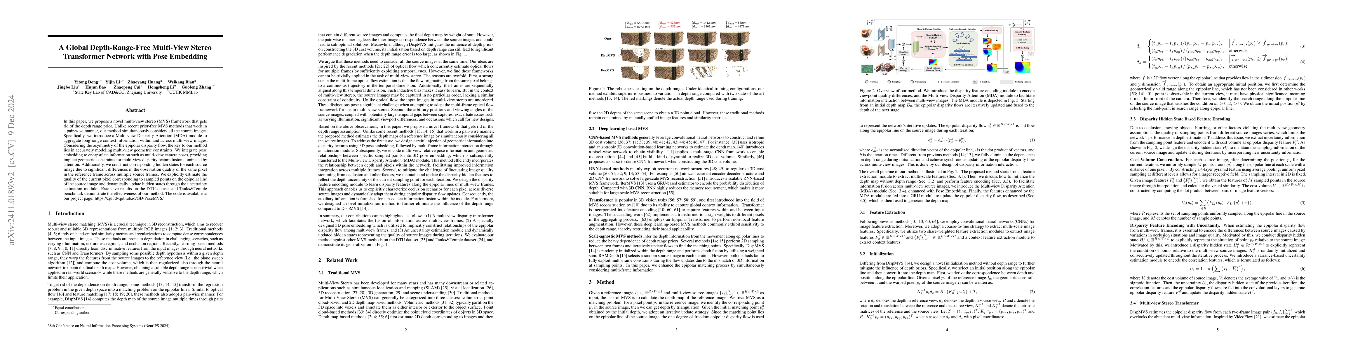 Thumbnail for A Global Depth-Range-Free Multi-View Stereo Transformer Network with
  Pose Embedding
