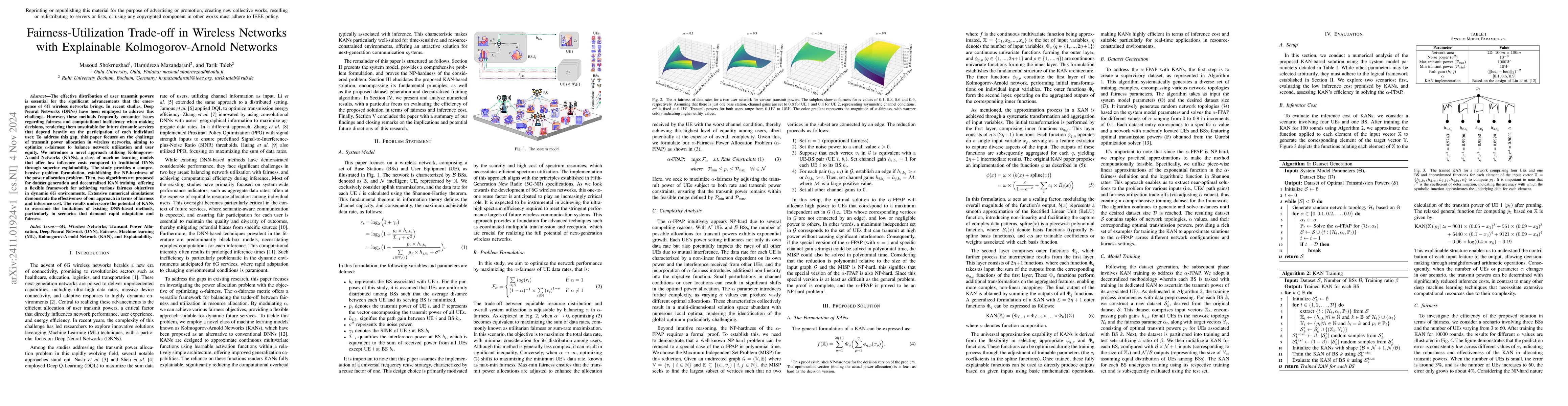 Thumbnail for Fairness-Utilization Trade-off in Wireless Networks with Explainable
  Kolmogorov-Arnold Networks