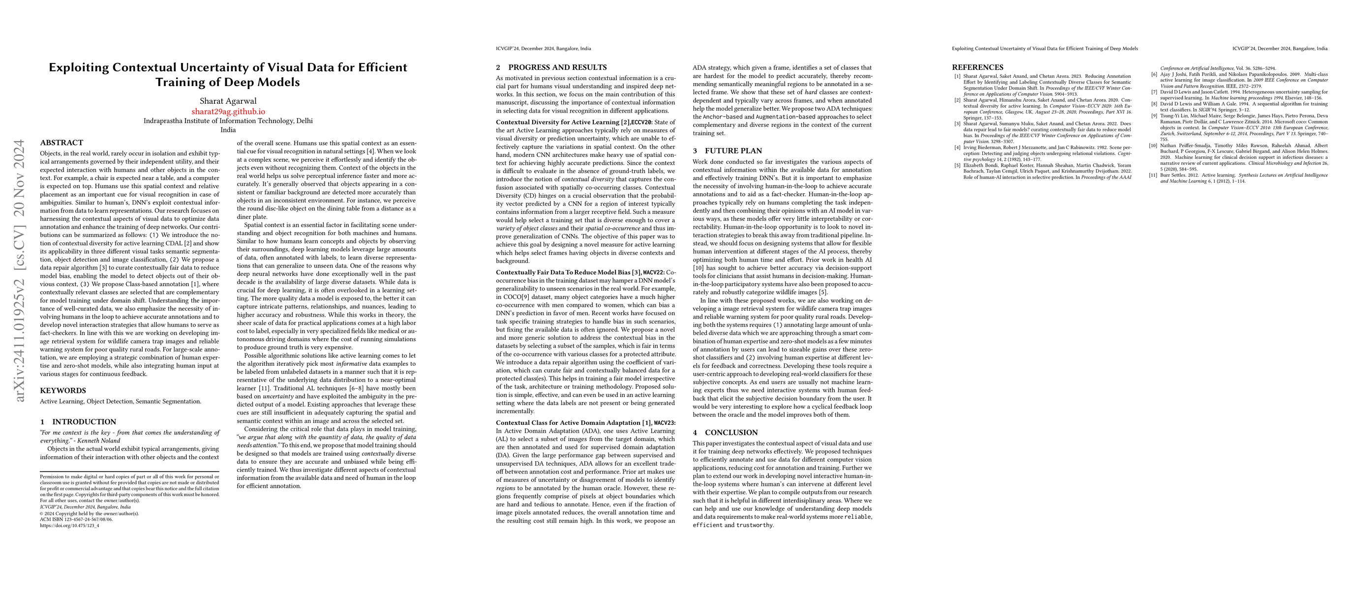 Thumbnail for Exploiting Contextual Uncertainty of Visual Data for Efficient Training
  of Deep Models