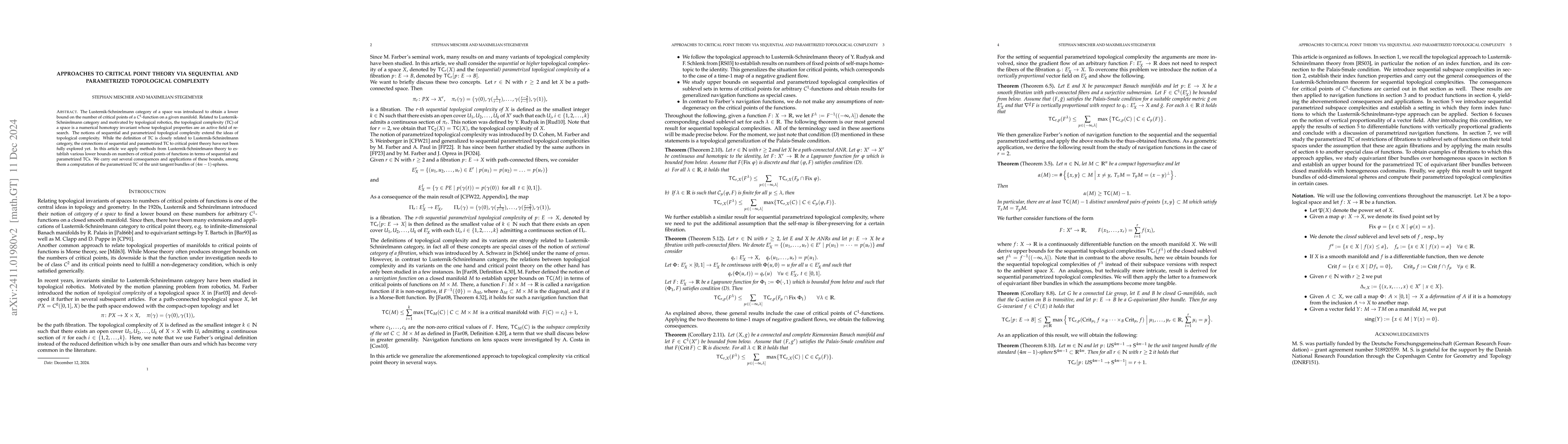 Thumbnail for Approaches to critical point theory via sequential and parametrized
  topological complexity