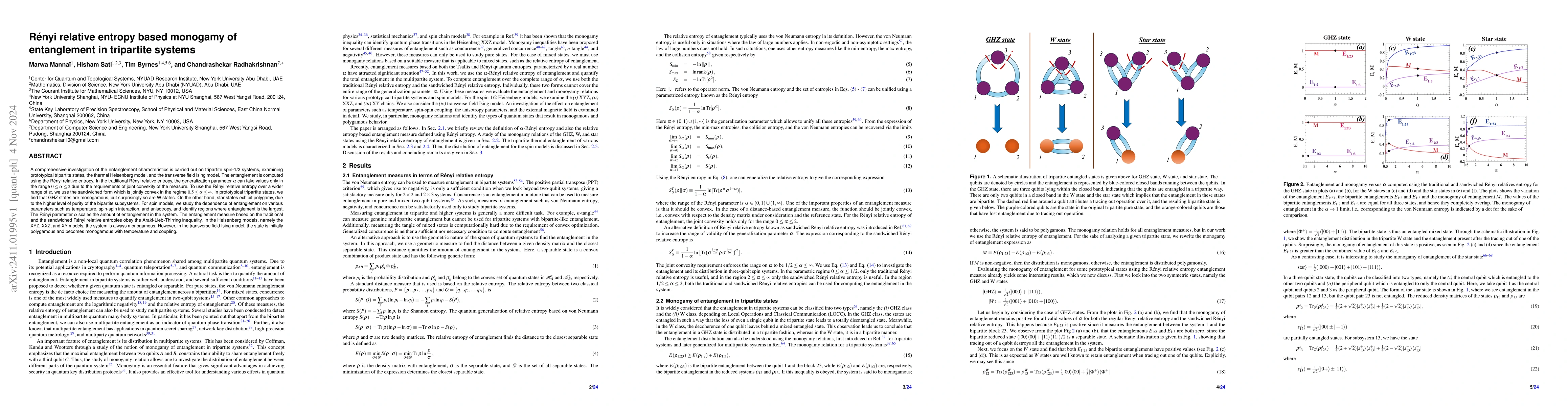 Thumbnail for Rényi relative entropy based monogamy of entanglement in tripartite
  systems