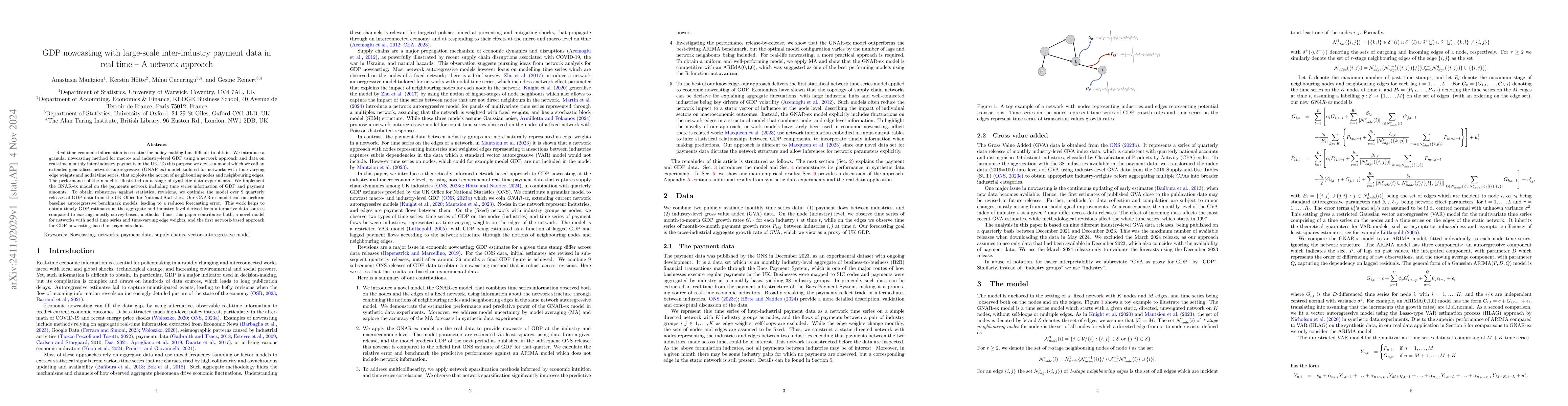 Thumbnail for GDP nowcasting with large-scale inter-industry payment data in real time
  -- A network approach