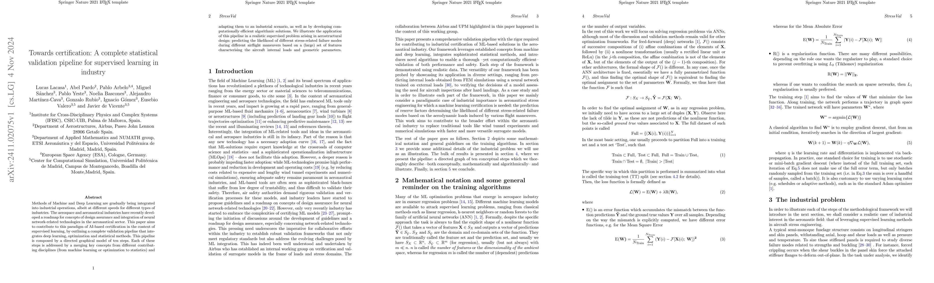 Thumbnail for Towards certification: A complete statistical validation pipeline for
  supervised learning in industry