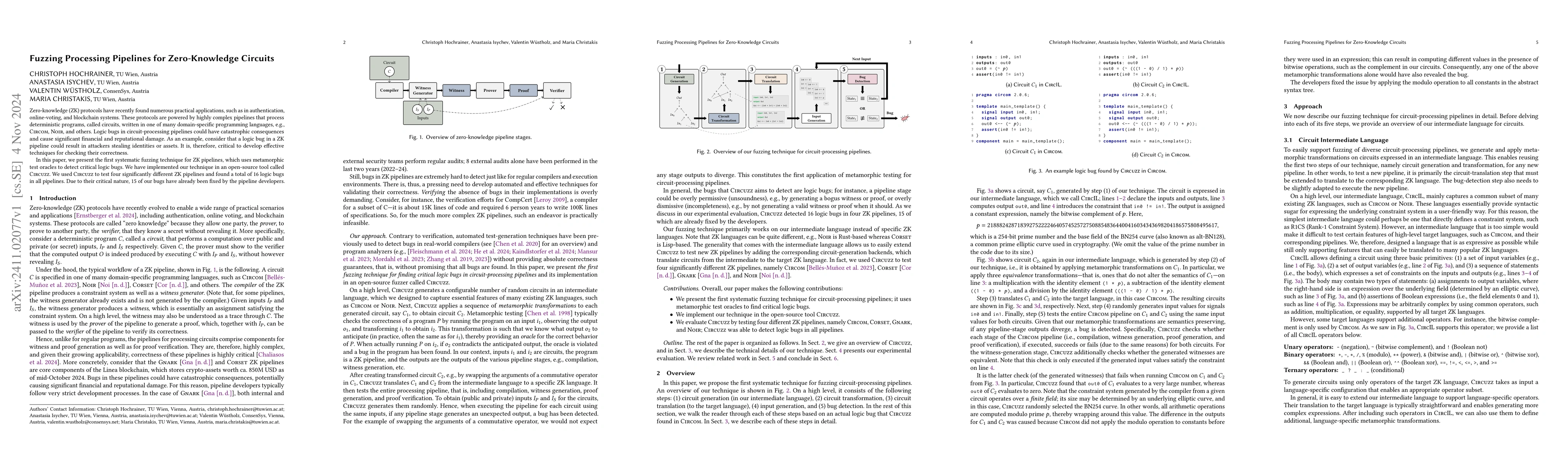 Thumbnail for Fuzzing Processing Pipelines for Zero-Knowledge Circuits