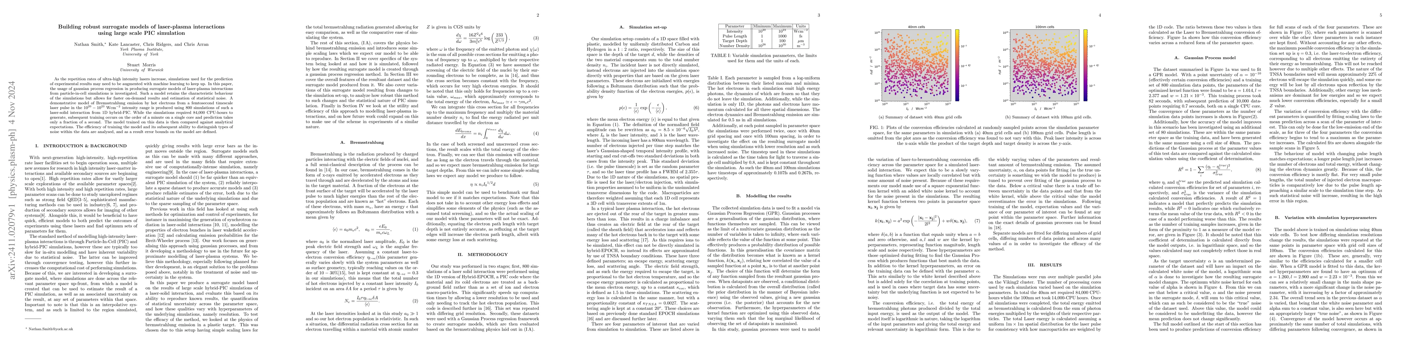 Thumbnail for Building robust surrogate models of laser-plasma interactions using
  large scale PIC simulation