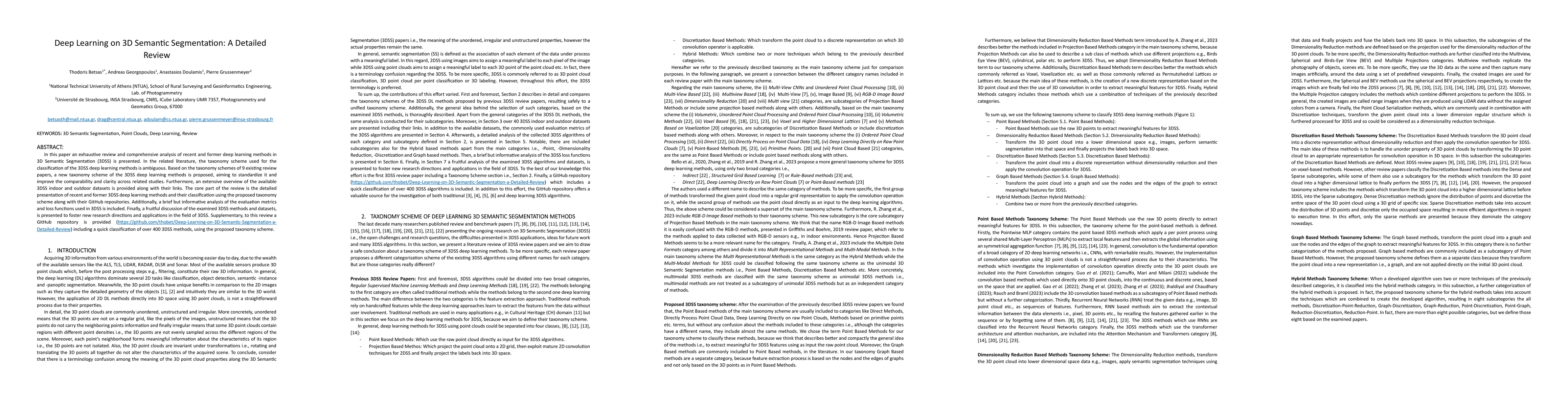 Thumbnail for Deep Learning on 3D Semantic Segmentation: A Detailed Review