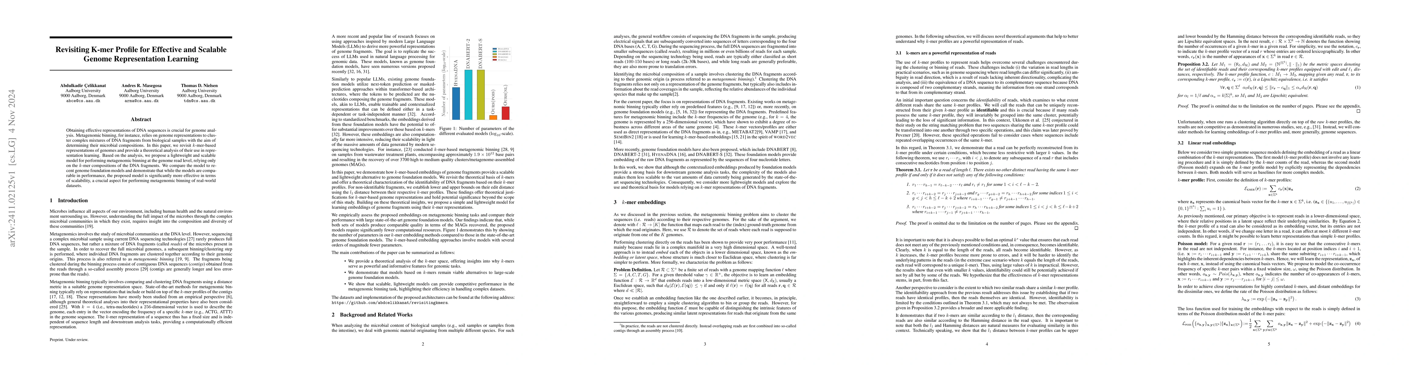 Thumbnail for Revisiting K-mer Profile for Effective and Scalable Genome
  Representation Learning