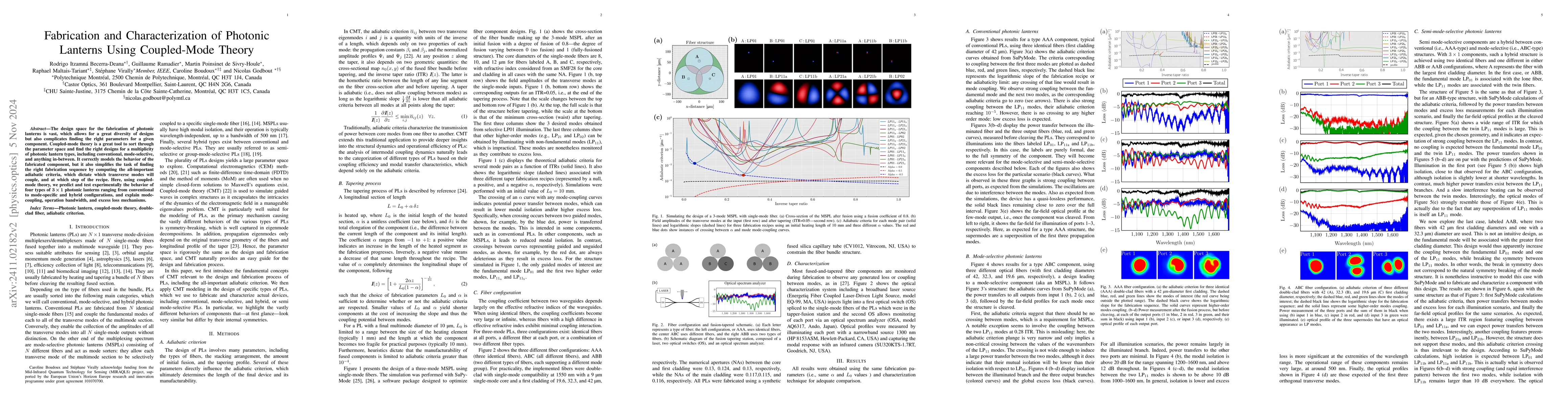 Thumbnail for Fabrication and Characterization of Photonic Lanterns Using Coupled-Mode
  Theory