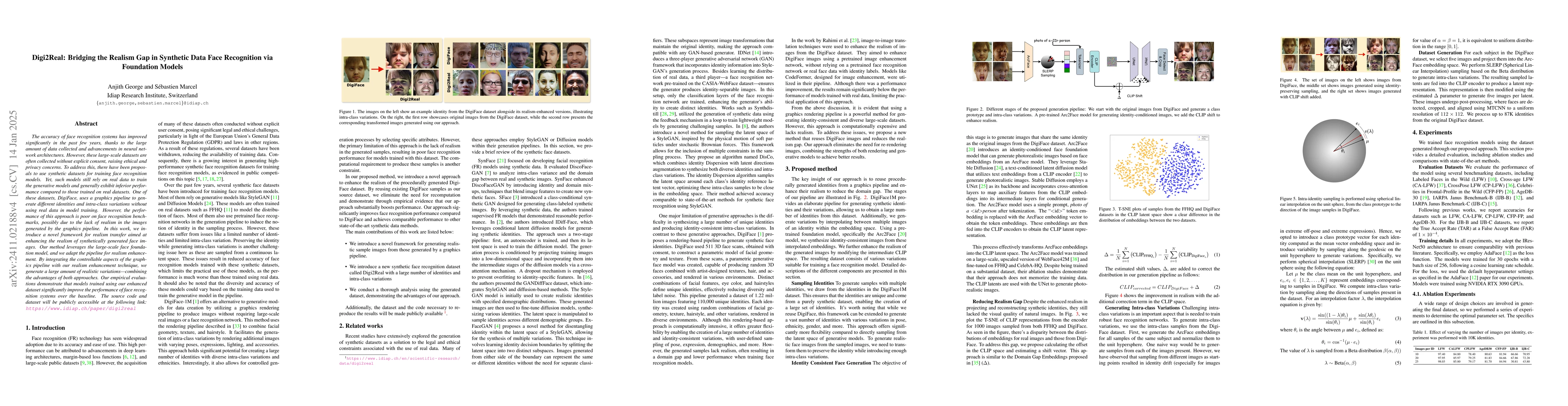 Thumbnail for Digi2Real: Bridging the Realism Gap in Synthetic Data Face Recognition
  via Foundation Models