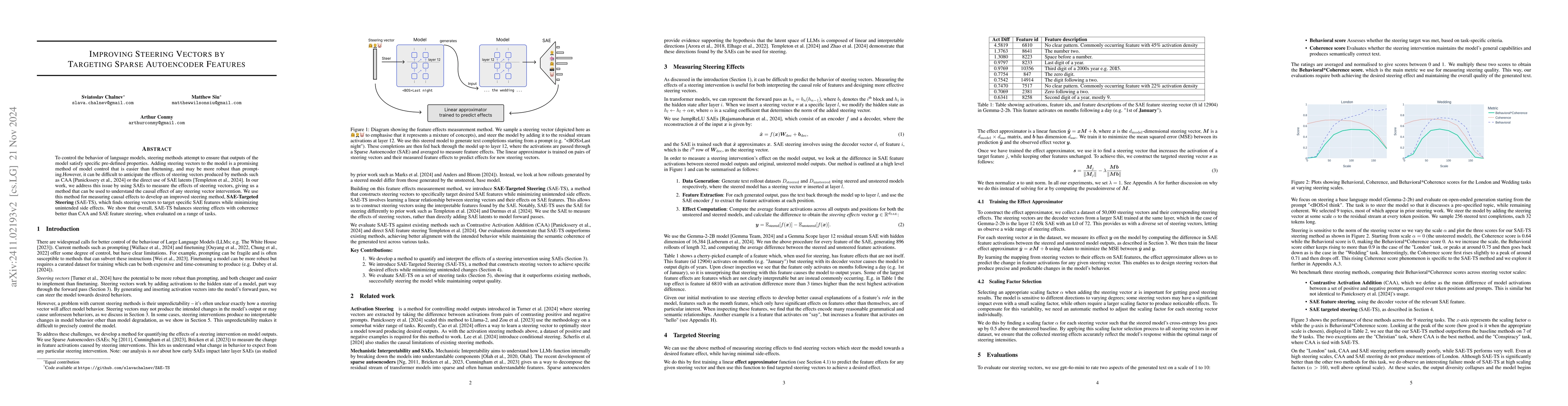 Thumbnail for Improving Steering Vectors by Targeting Sparse Autoencoder Features