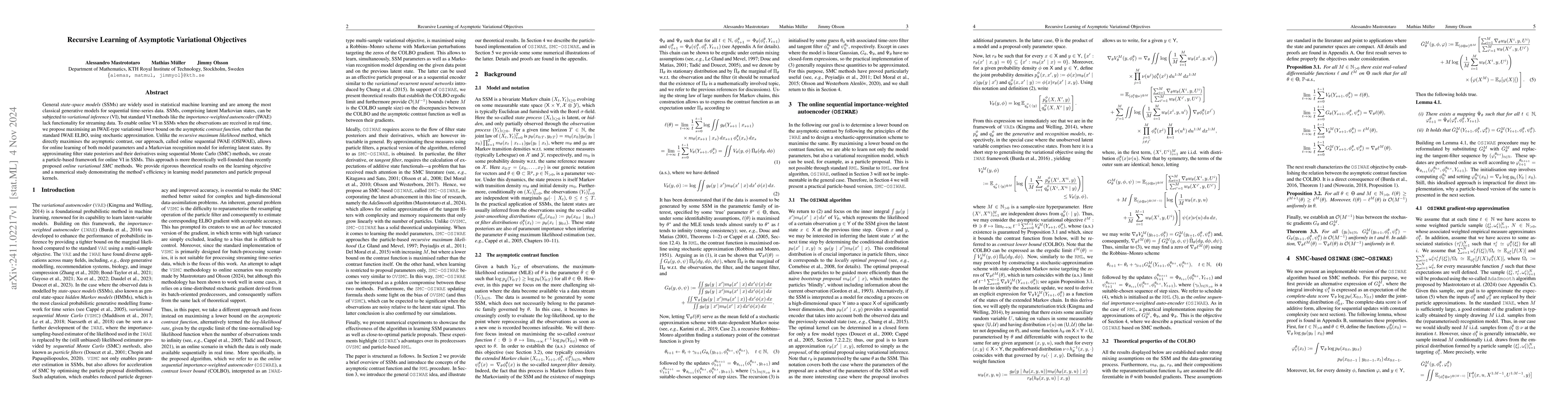 Thumbnail for Recursive Learning of Asymptotic Variational Objectives
