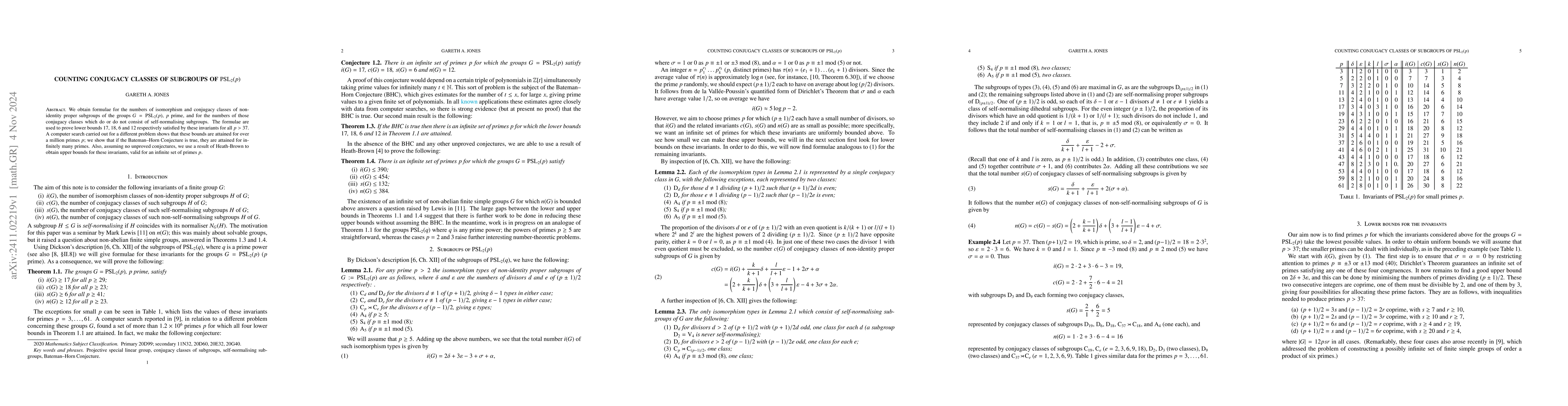Thumbnail for Counting conjugacy classes of subgroups of ${\rm PSL}_2(p)$