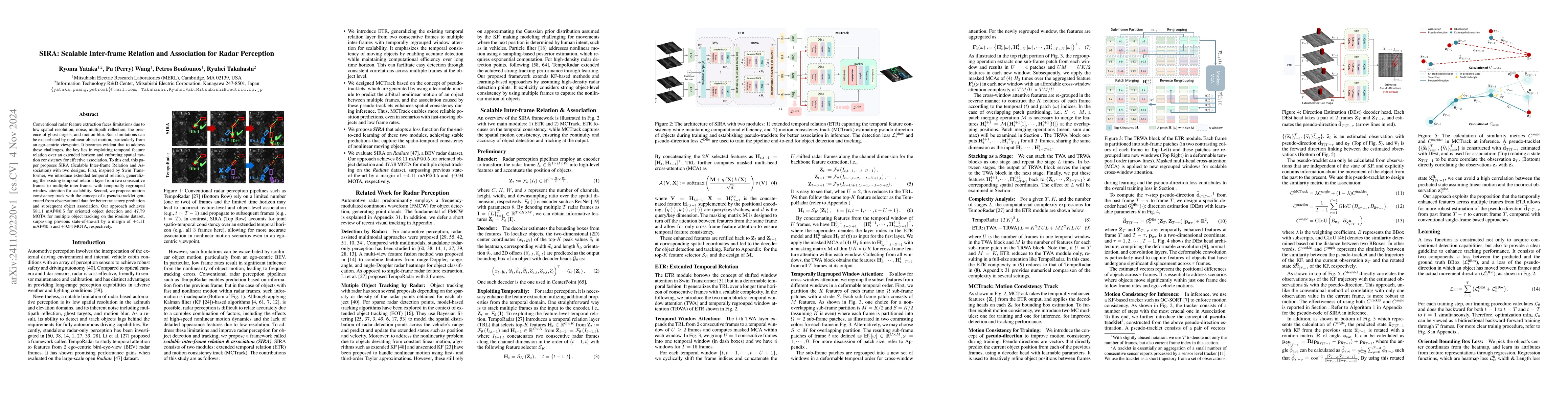 Thumbnail for SIRA: Scalable Inter-frame Relation and Association for Radar Perception