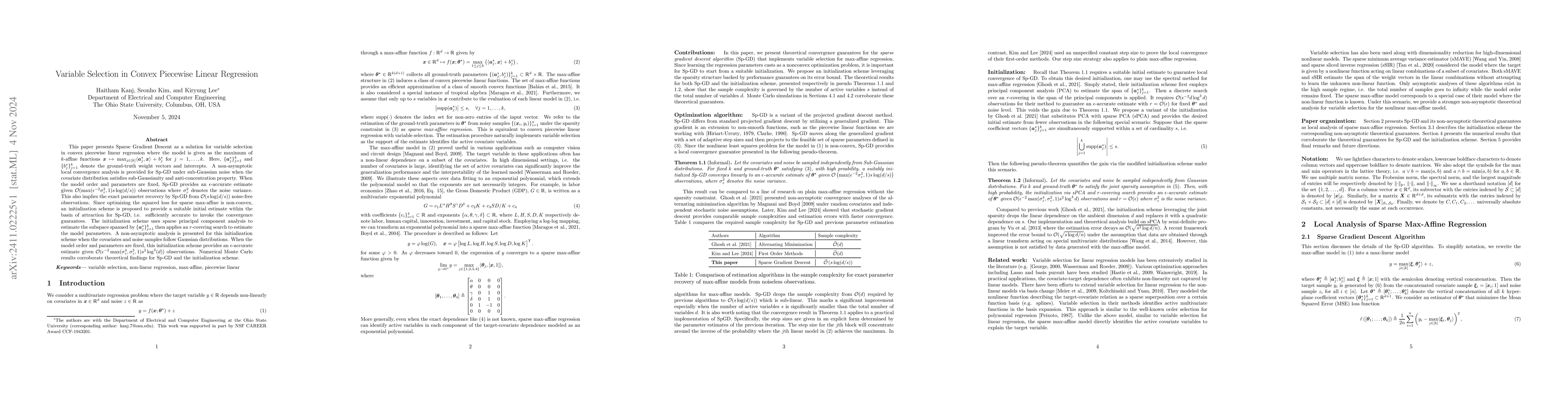 Thumbnail for Variable Selection in Convex Piecewise Linear Regression