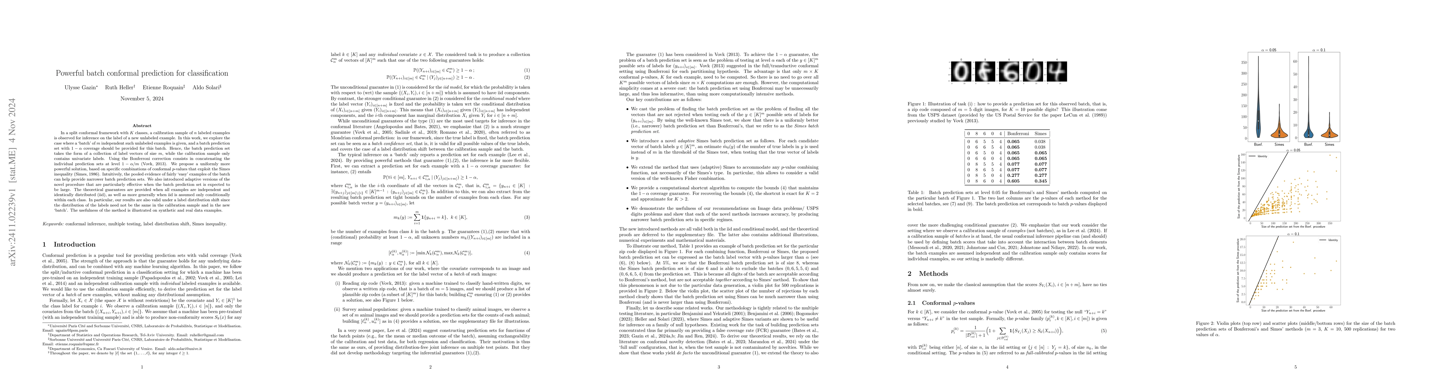 Thumbnail for Powerful batch conformal prediction for classification