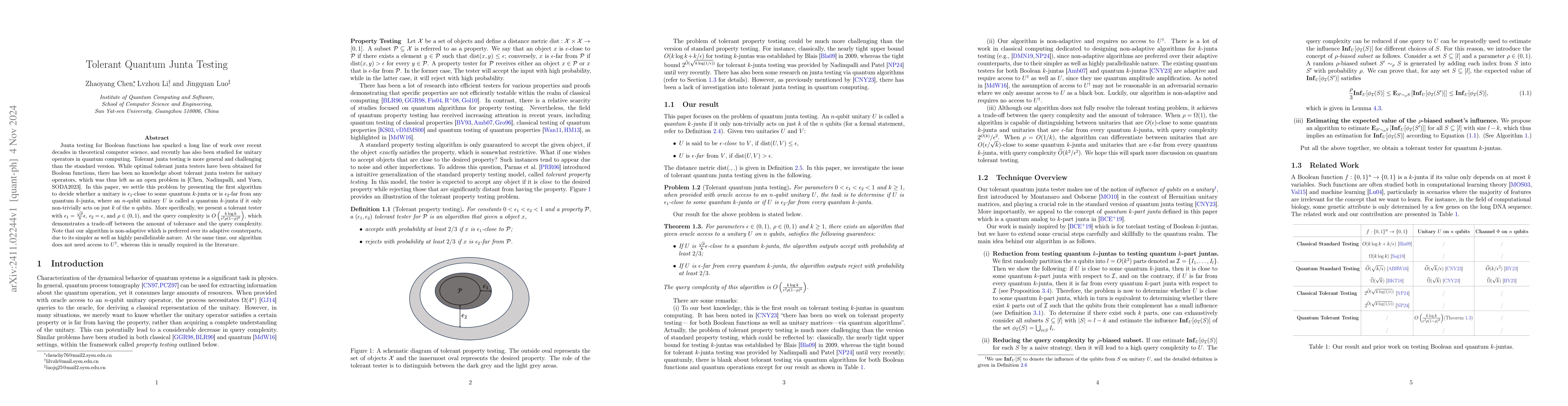 Thumbnail for Tolerant Quantum Junta Testing