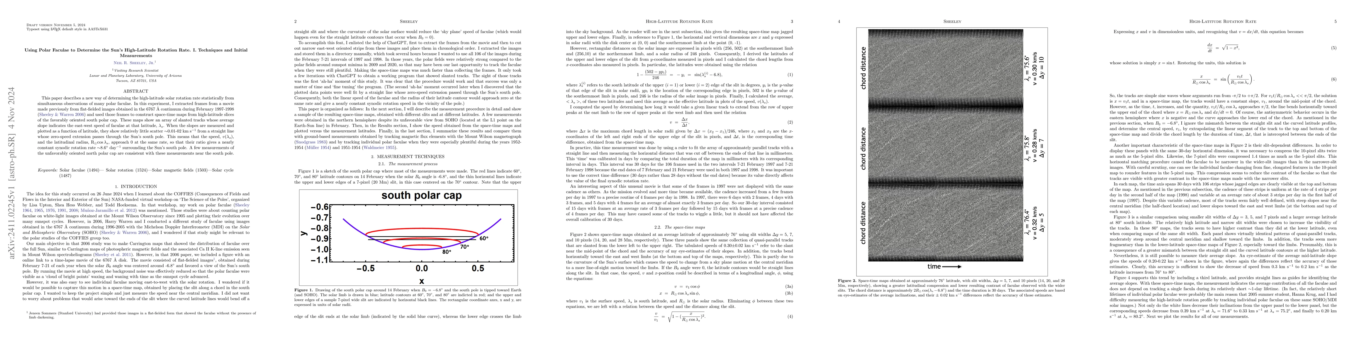 Thumbnail for Using Polar Faculae to Determine the Sun's High-Latitude Rotation Rate.
  I. Techniques and Initial Measurements