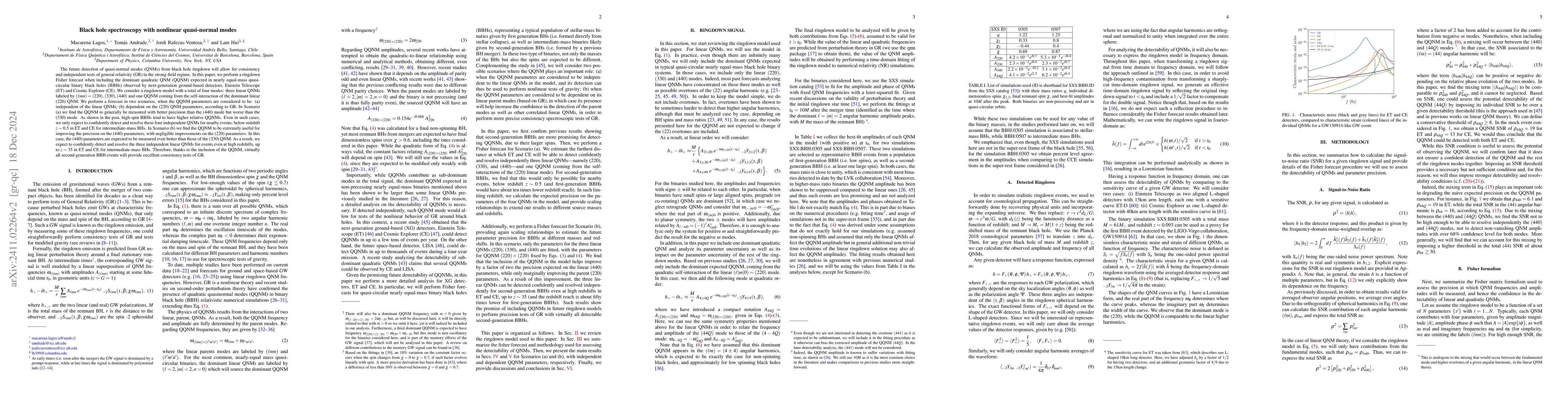 Thumbnail for Black hole spectroscopy with nonlinear quasi-normal modes