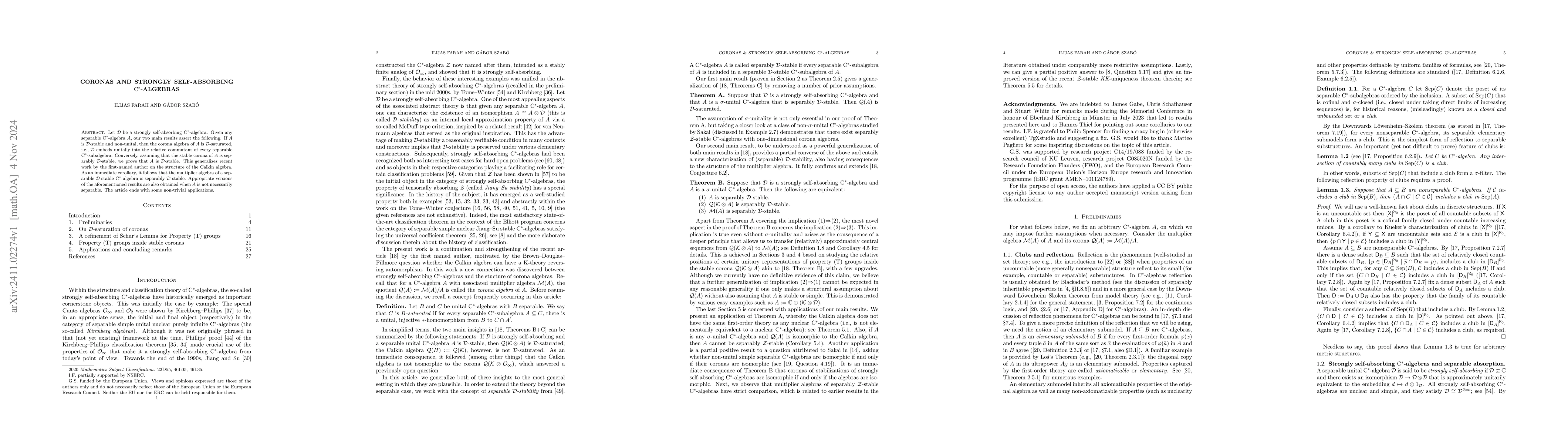 Thumbnail for Coronas and strongly self-absorbing C*-algebras
