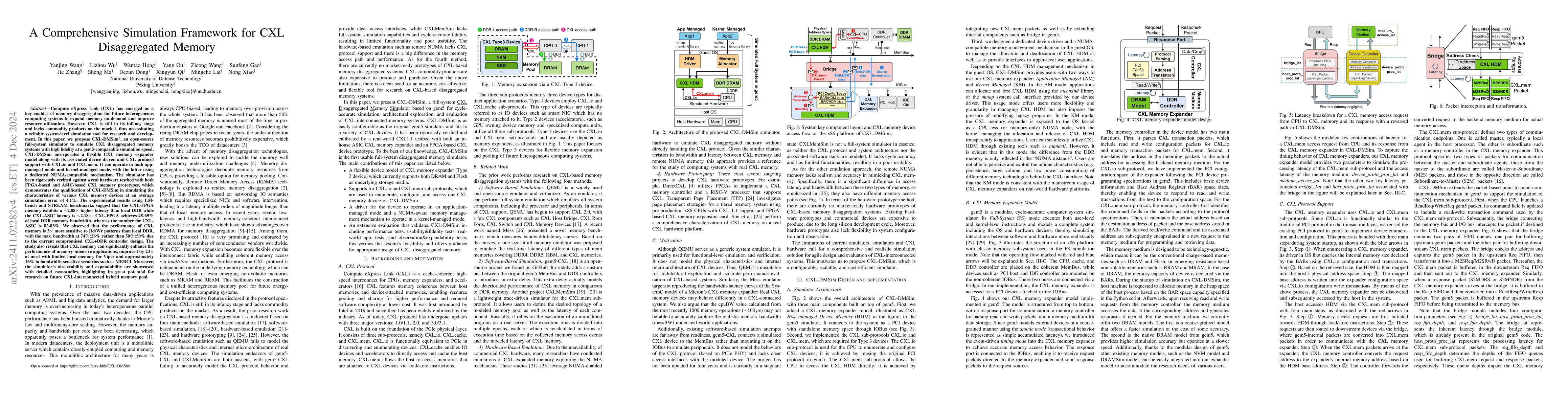Thumbnail for A Comprehensive Simulation Framework for CXL Disaggregated Memory