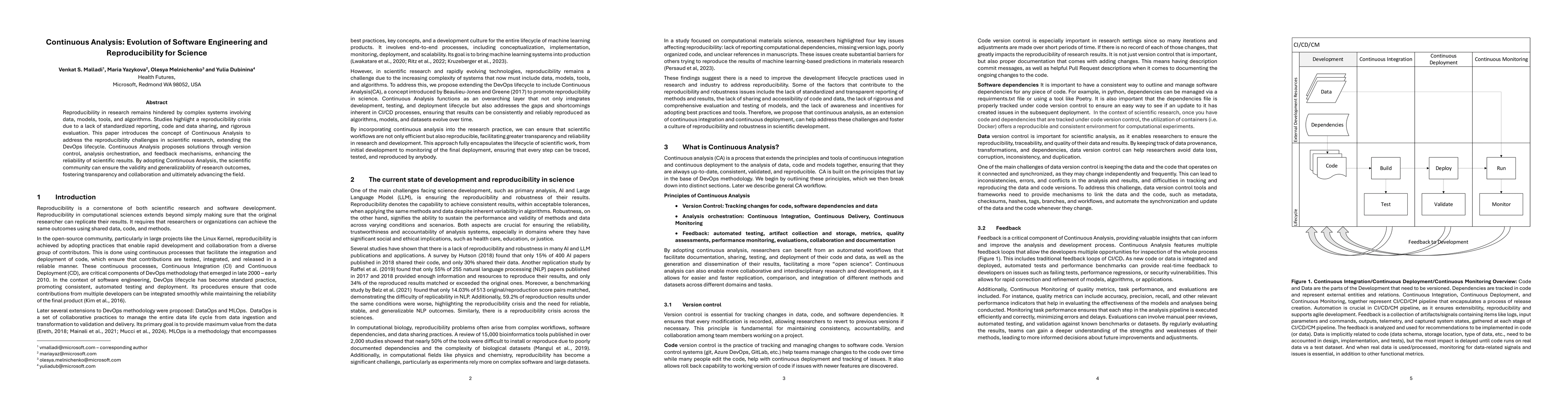 Thumbnail for Continuous Analysis: Evolution of Software Engineering and
  Reproducibility for Science