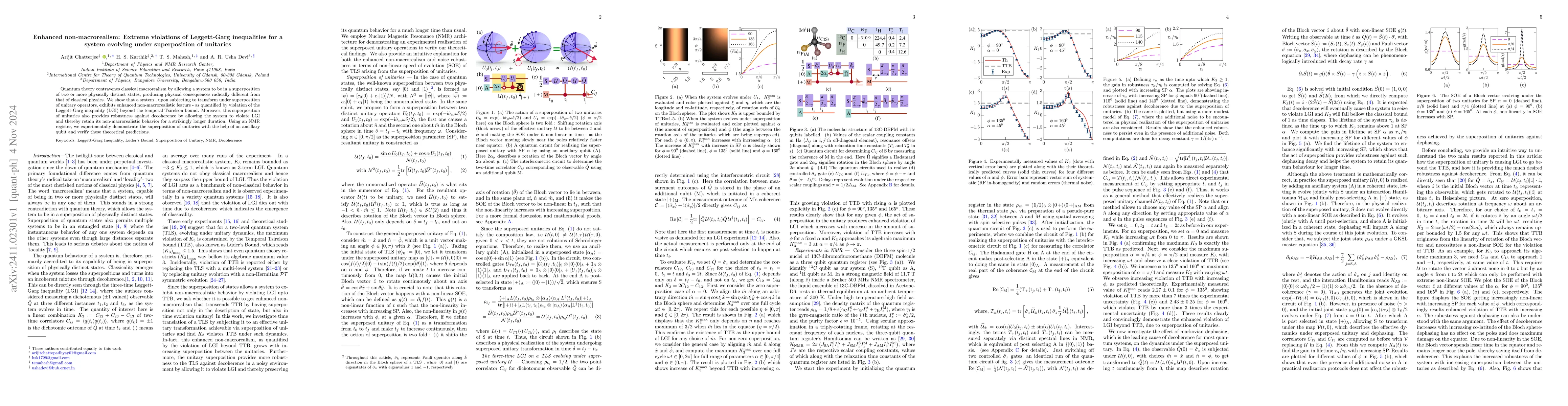 Thumbnail for Enhanced non-macrorealism: Extreme violations of Leggett-Garg
  inequalities for a system evolving under superposition of unitaries
