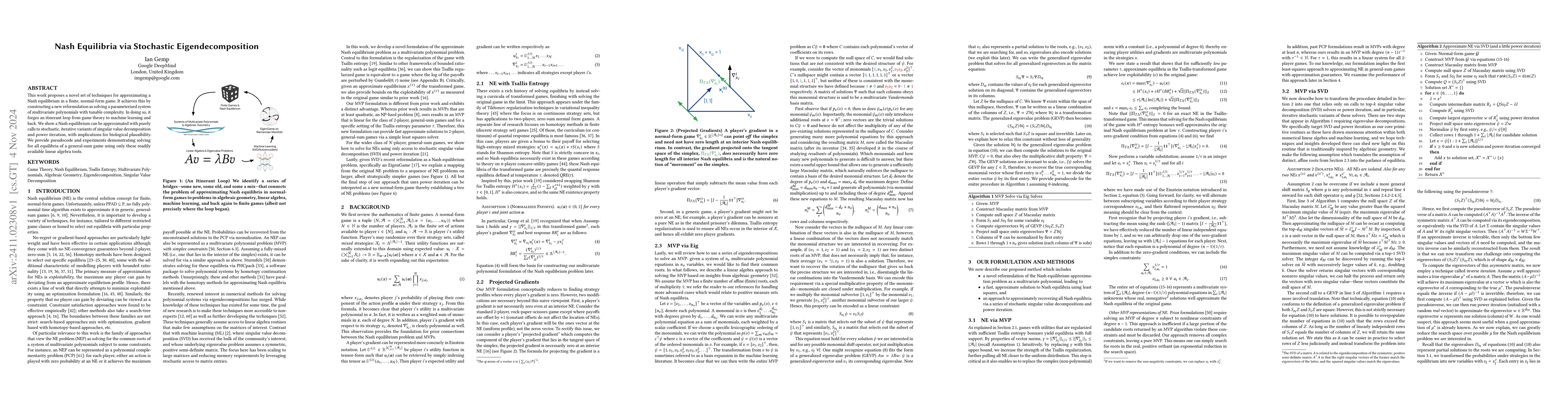 Thumbnail for Nash Equilibria via Stochastic Eigendecomposition