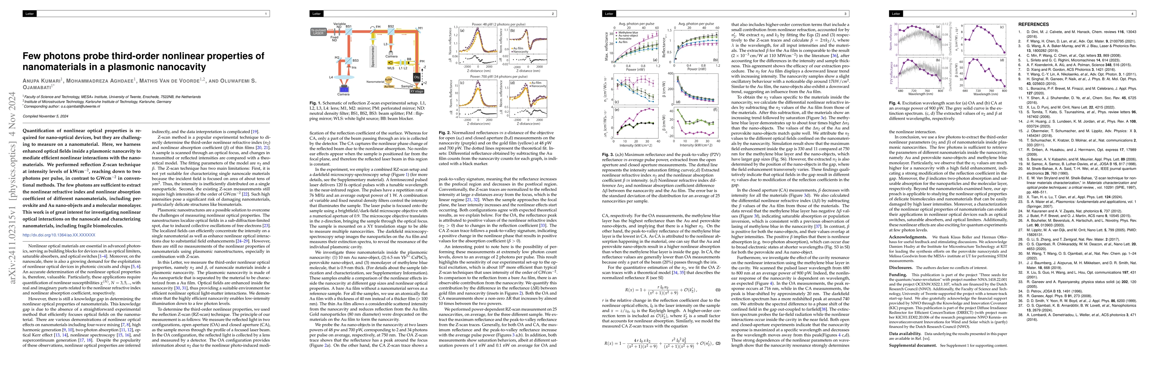 Thumbnail for Few photons probe third-order nonlinear properties of nanomaterials in a
  plasmonic nanocavity