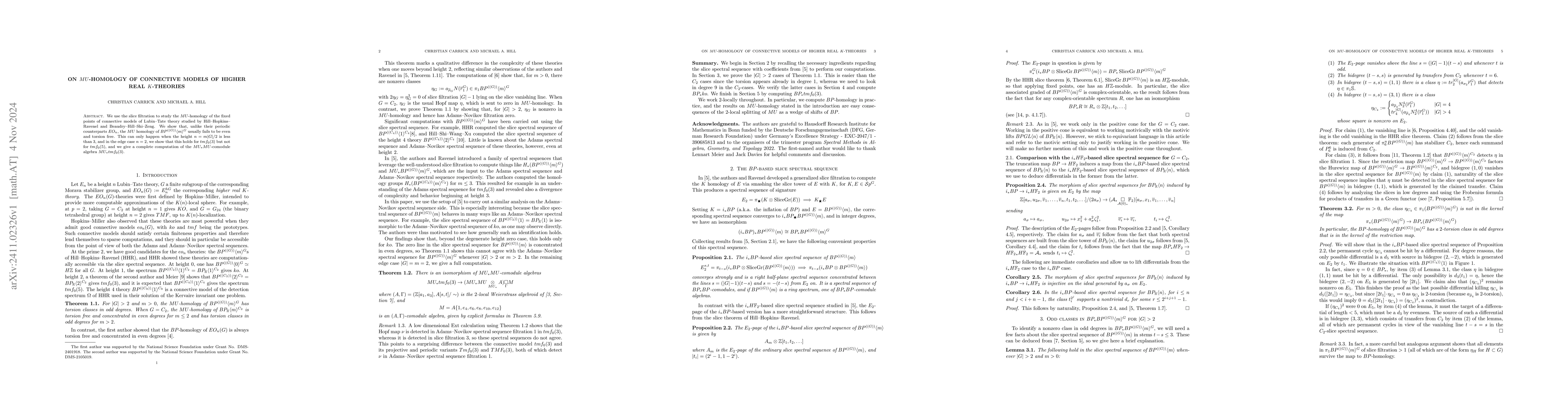 Thumbnail for On MU-homology of connective models of higher Real K-theories