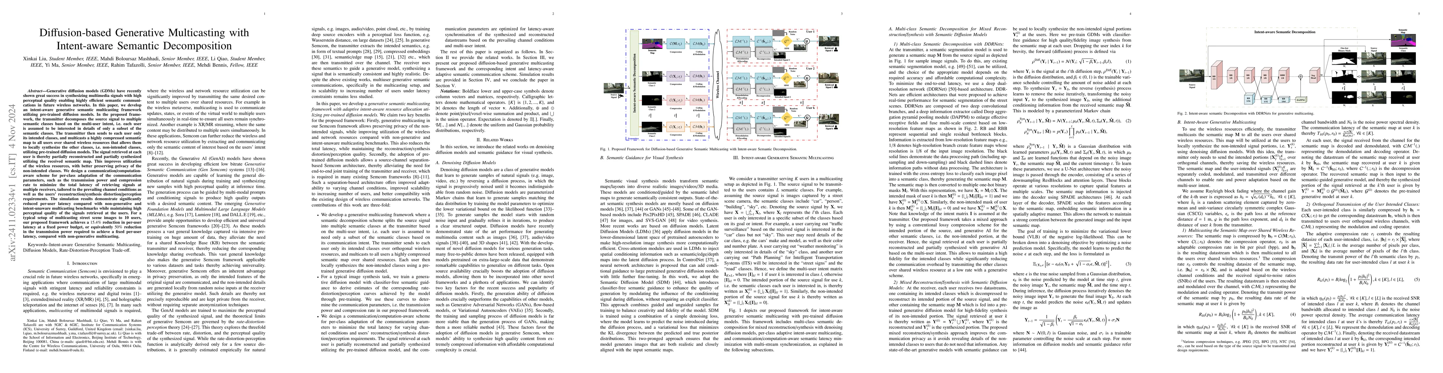 Thumbnail for Diffusion-based Generative Multicasting with Intent-aware Semantic
  Decomposition