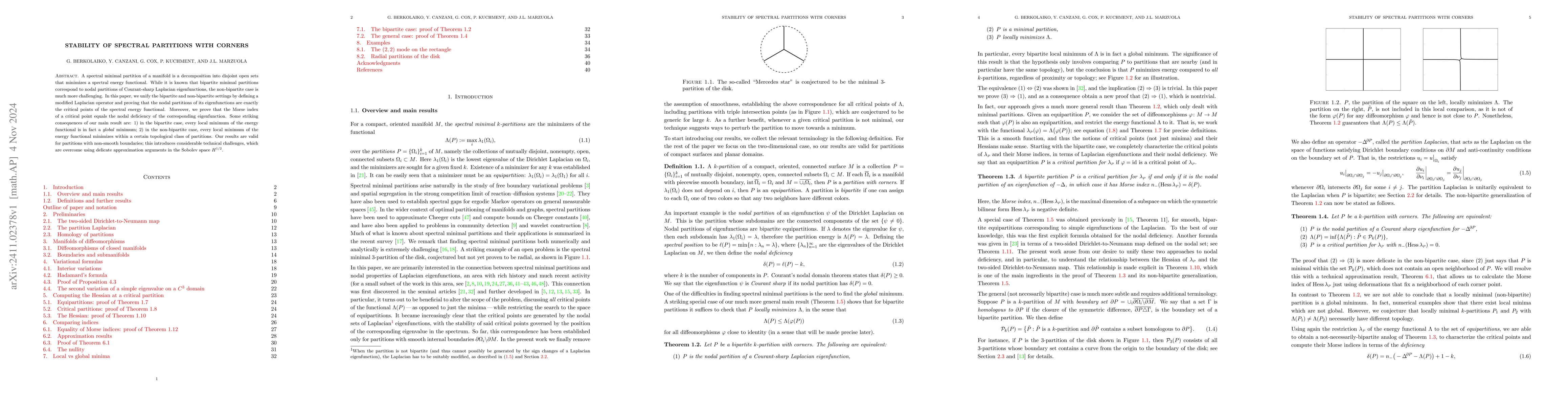 Thumbnail for Stability of spectral partitions with corners