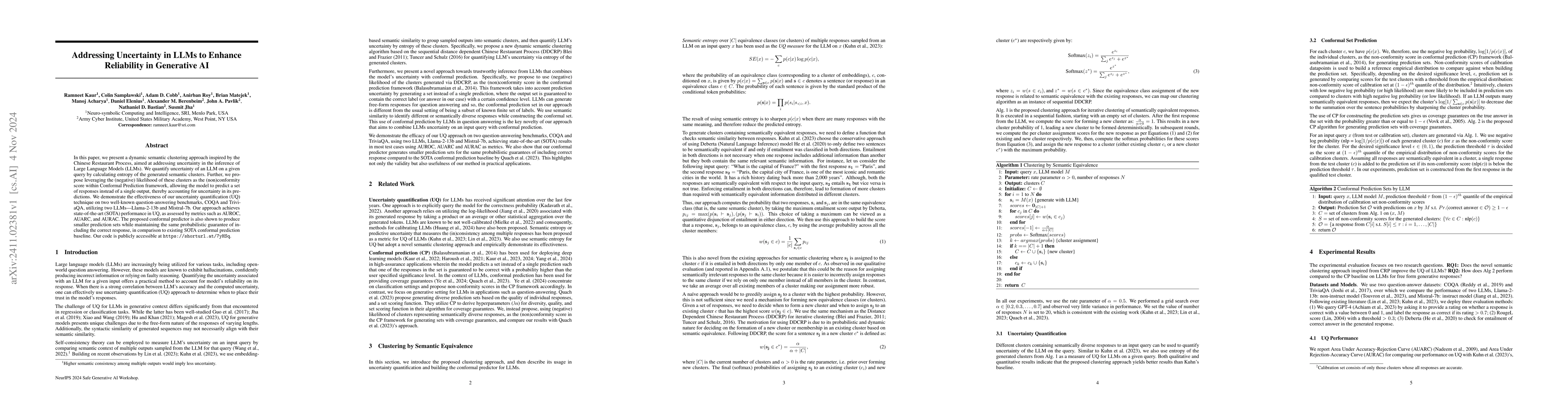 Thumbnail for Addressing Uncertainty in LLMs to Enhance Reliability in Generative AI