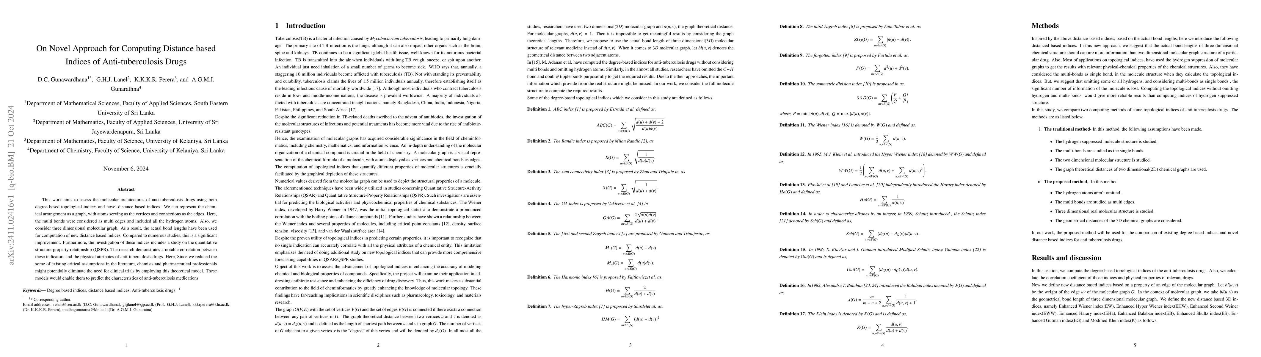 Thumbnail for On Novel Approach for Computing Distance based Indices of
  Anti-tuberculosis Drugs