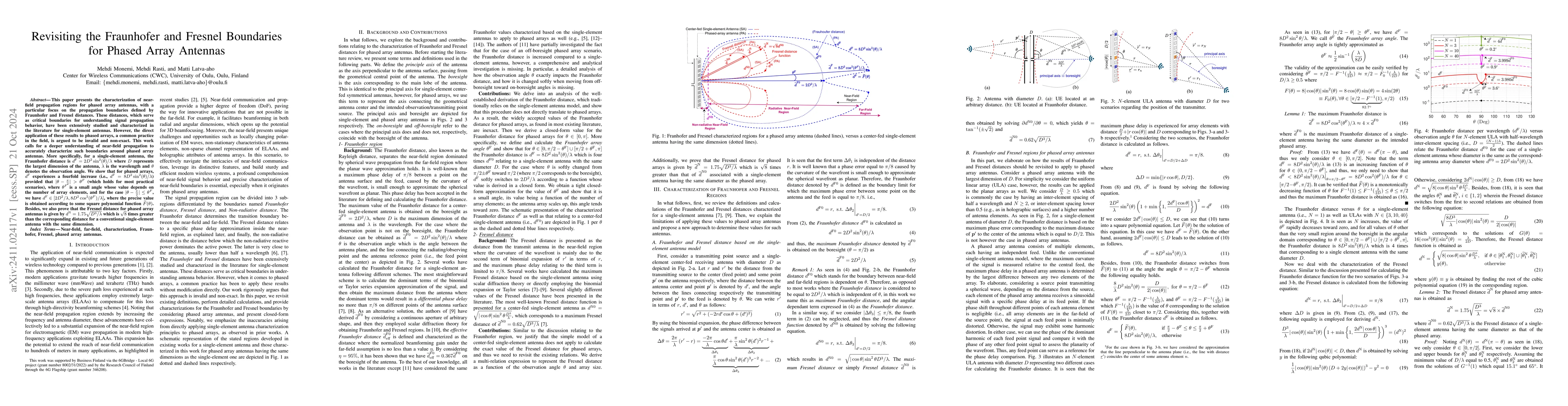 Thumbnail for Revisiting the Fraunhofer and Fresnel Boundaries for Phased Array
  Antennas