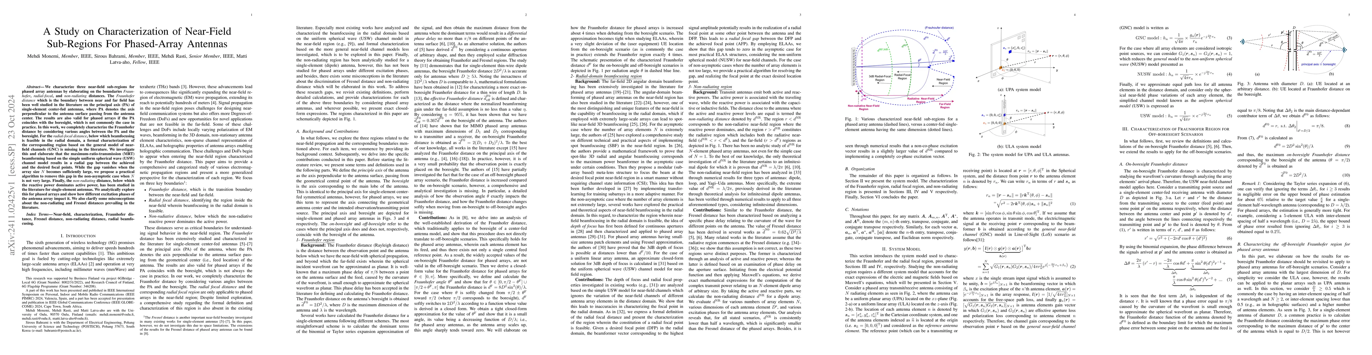 Thumbnail for A Study on Characterization of Near-Field Sub-Regions For Phased-Array
  Antennas
